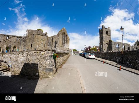 Ruins of the Cong Abbey also known as the Royal Abbey of Cong, in ...