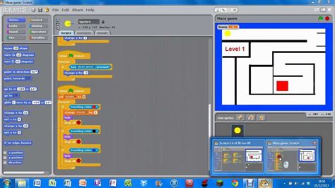 Scratch maze game tutorial part 1 - YouTube