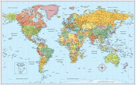 Signature Edition World Wall Maps - Rand McNally Store