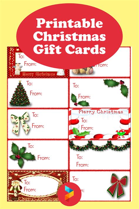 Printable Gift Cards Online