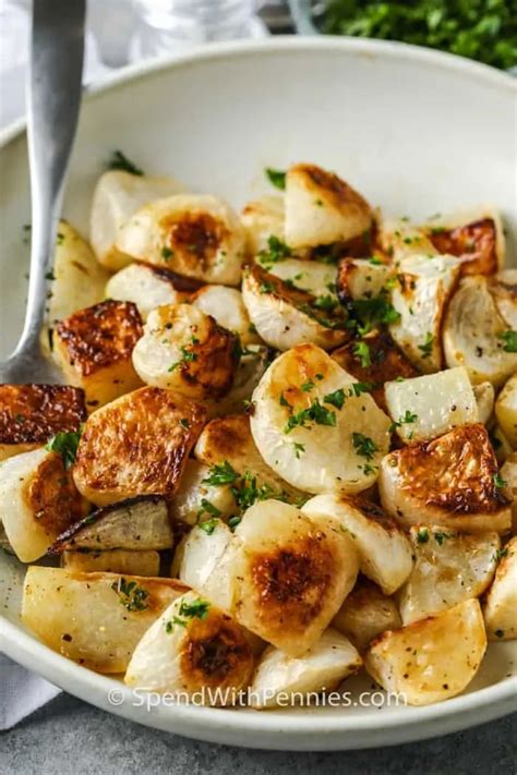 These Roasted Turnips are a delicious, quick & easy side dish that ...