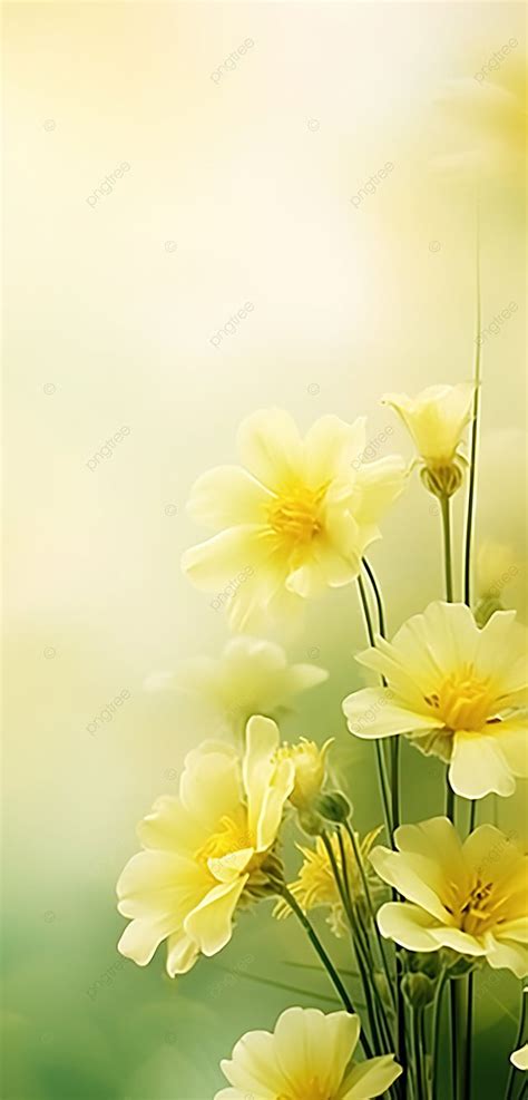 Yellow And Green Flowers Are On The Screen Background Wallpaper Image ...