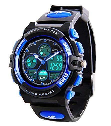 Kids Sports Digital Watch -Boys Waterproof Outdoor Analog Watch with ...