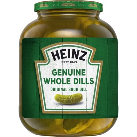 Heinz Genuine Whole Original Sour Dill Pickles, 46 fl oz - Pick ‘n Save