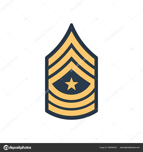 Sgm Sergeant Major Insignia Army Isolated Icon Vector Senior Non Stock ...