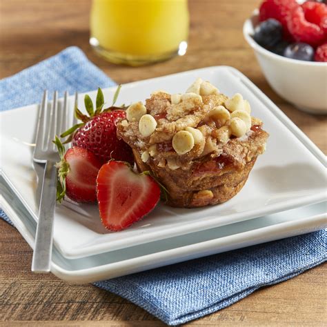 Strawberry White Chocolate Bread Pudding Muffins | AFFINITY GROUP