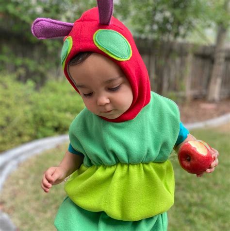 Handmade Caterpillar Costume Fleece Sweatshirt, Warm Kids Halloween ...