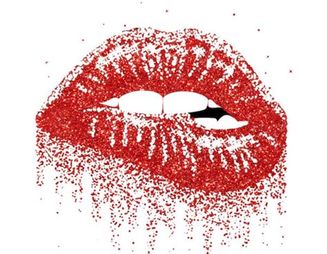 Red Dripping Lips Wall Art Red Glitter Lips File for - Etsy