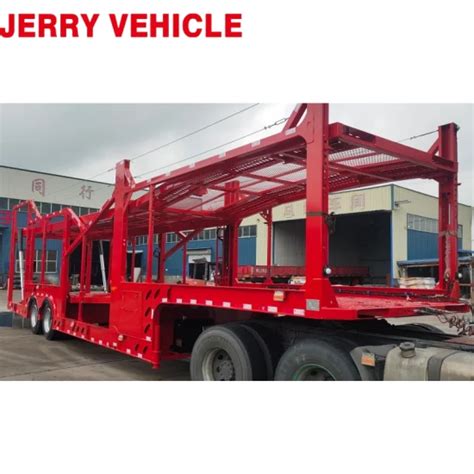 2 Axle 6/8 Double Deck Car Carrier Semi Trailer Auto Car Transport ...