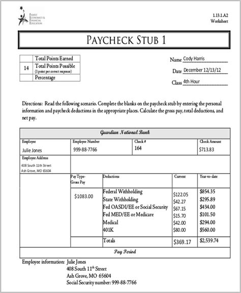 10+ Types of Check Stub Templates