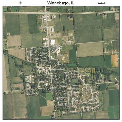 Aerial Photography Map of Winnebago, IL Illinois