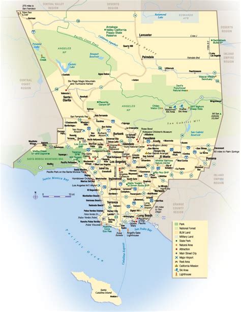 Los Angeles County Map - Ontheworldmap.com