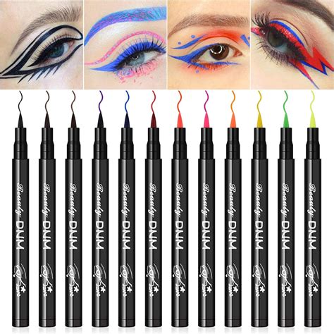 Ownest 12 Colors Liquid Eyeliner Set,Matte Liquid Eyeliner Colorful Eye ...