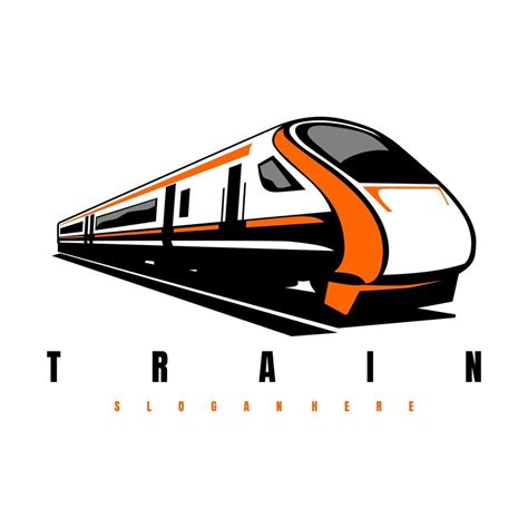 Train logo design icon vector 6408410 Vector Art at Vecteezy