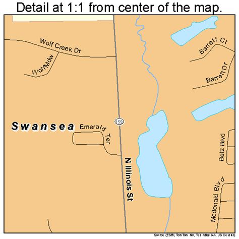 Swansea Illinois Street Map 1774119