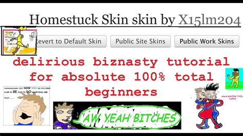 AO3 Homestuck Skin Tutorial Part 1 - for ABSOLUTE HTML BEGINNERS - YouTube