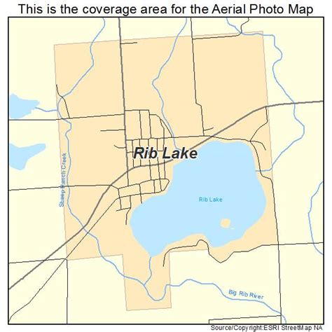 Aerial Photography Map of Rib Lake, WI Wisconsin