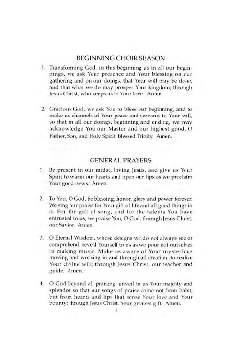 prayer for choir rehearsal - CHURCHGISTS.COM