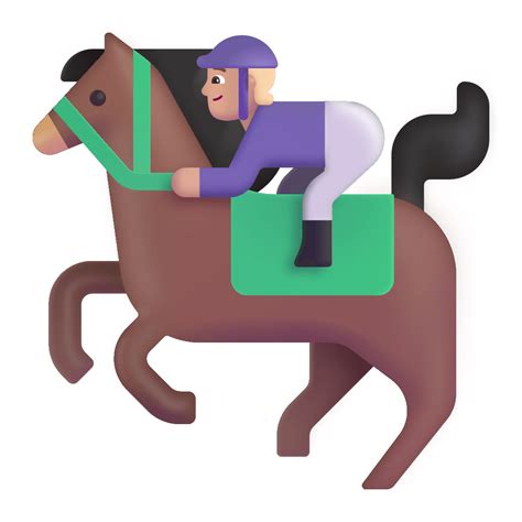 Horse Racing 3d Medium Light Icon | FluentUI Emoji 3D Iconpack | Microsoft