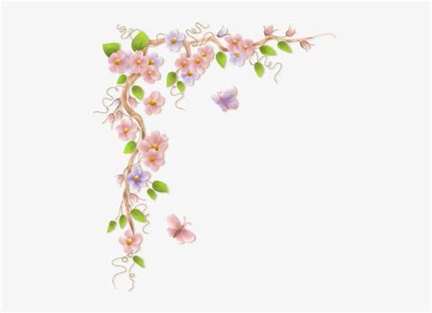 Download Transparent Flower Vine Border Clip Art - PNGkit