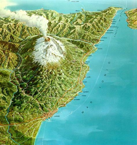 Etna Volcan - The friends of the gulet " FEDERICA " | Mappe illustrate ...