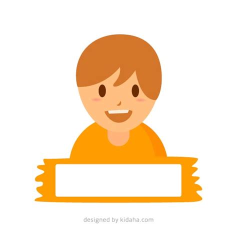 Boy with blank name tag free educational clip art – KIDAHA