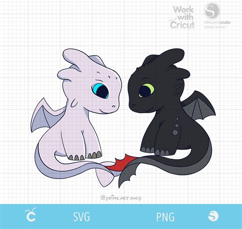 Light Fury Dragon SVG