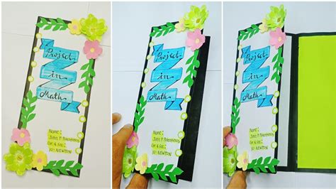 How To make A Handmade AESTHETIC BROCHURE For School Project|Front Page ...