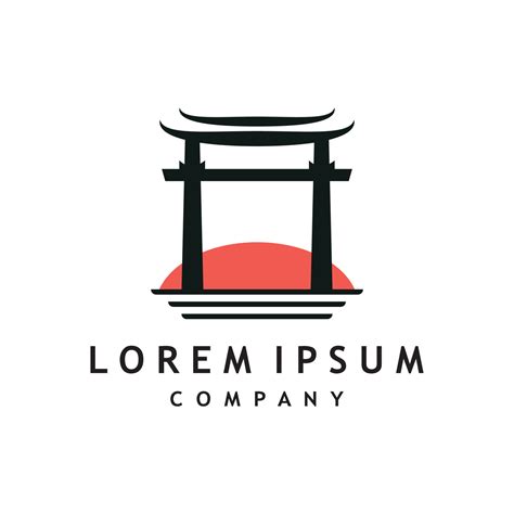 Japanese torii gate logo design vector illustration template 22051068 ...