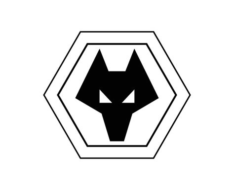 Wolverhampton Wanderers Club Logo Symbol Black Premier League Football ...