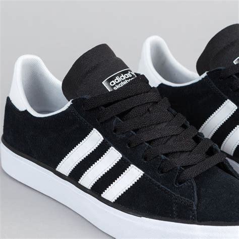 Adidas Campus Vulc 2.0 Shoes - Core Black / FTW White / Gum 3 | Flatspot