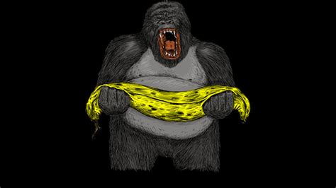 GORILLA Cry From Death Of Banana T Shirt By Pexcil Design By Humans