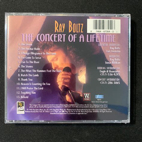 CD Ray Boltz 'Concert of a Lifetime' (1995) Christian praise worship ...