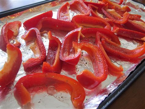 oven roasted bell pepper strips