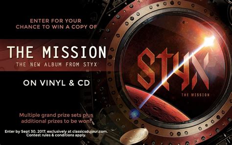 Enter for your chance to win the new Styx album 'The Mission' on CD and ...