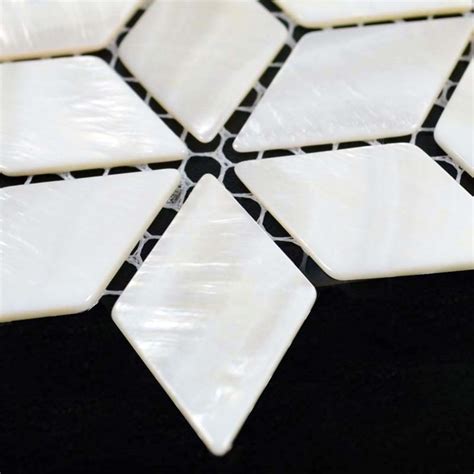 Mother of Pearl Tile Kitchen Backsplash Diamond Shell Mosaic Wall Tiles