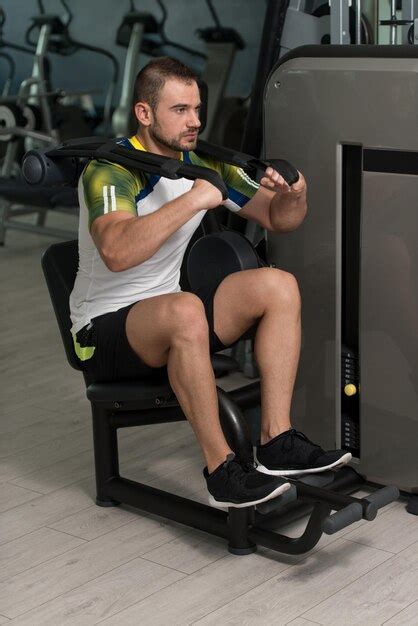 Premium Photo | Abs exercises on a machine