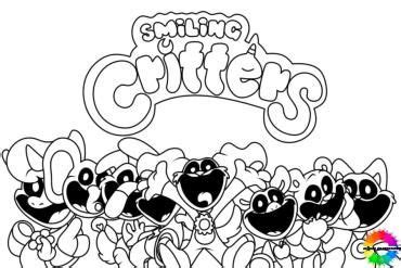 Smiling Critters 1 coloring pages for kids in 2024 | Malvorlagen für ...