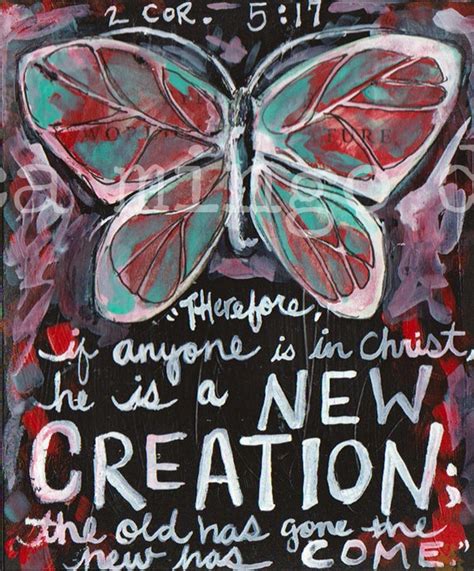 Items similar to New Creation print, bible verse art, bible verse print ...