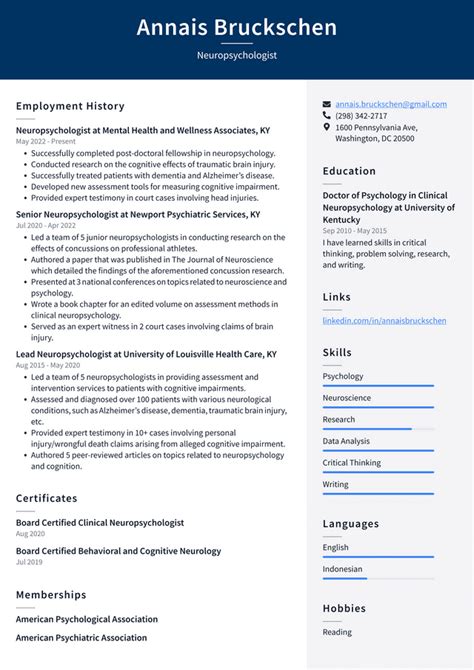 Child Psychologist Resume Example and Writing Guide - ResumeLawyer