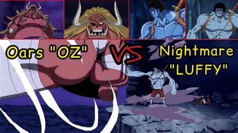 One Piece - "Nightmare Luffy" VS "Oars Oz" ( Badass Moment ) - YouTube