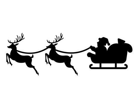 Santa Sleigh Outline