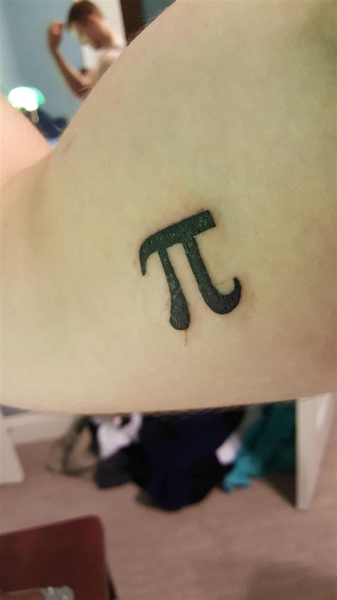 My first tat! Small pi symbol done by Peter Toatley at Providence ...