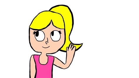 Waving Hand Cute Girl Cartoon GIF | GIFDB.com