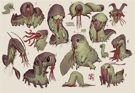 Corpse Creepers - Creature Concepts : DnD Carrion Crawlers Monster ...