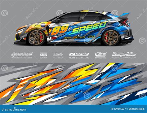 Race Car Livery Design Illustration Stock Vector - Illustration of ...