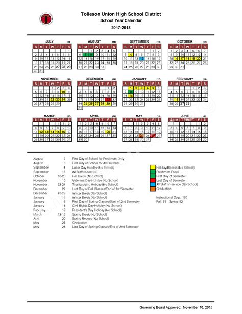 La Joya Calendar – Printable Template Calendar