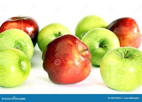 Red and green apples stock image. Image of garden, nature - 20070869