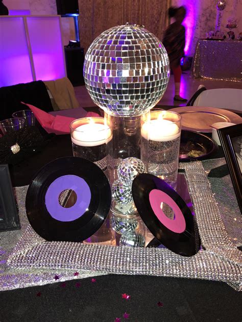 Disco themed centerpiece | Disco party decorations, 70s party theme ...