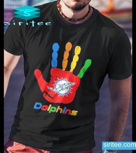 Miami Dolphins hand autism 2023 T-Shirt